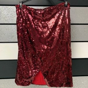 Sequin skirt red H&M